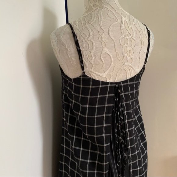 SVILU Slip Dress in Black Windowpane Check sz S - Picture 12 of 16